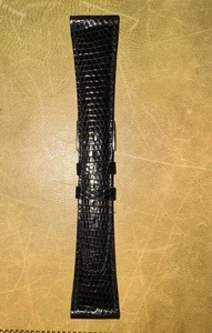 Uhrenarmband 20 mm Leder schwarz Eidechse Codhor Paris Vintage Ref J101 - Bild 1 von 2