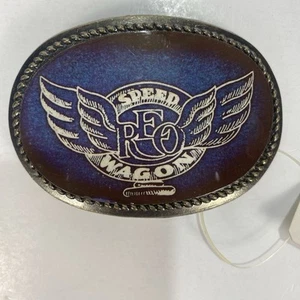 REO Speedwagon Belt Buckle  Rock Band Midwestern Brand 1977 Rare NOS - Picture 1 of 6