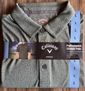 Camisa Polo Callaway Performance Elastizada Estampado Verde Talla Grande Absorbe Humedad - Imagen 1 de 8