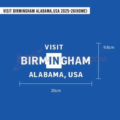 Visit Birmingham Alabama USA Home 2025-26 Back Sponsor (Colour Block Material) - Image 1 of 4