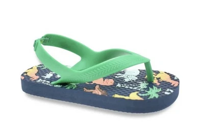 Wonder Nation Toddler Boys Flip Flops Size 5/6 New with Tags Dinosaur Design - Image 1 of 4