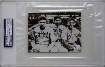 CARL HUBBELL Cliff Melton HAL SCHUMACHER 3x Signed Photo New York Giants PSA/DNA - Image 1 of 4