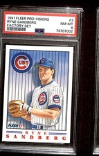 1991 Fleer Pro-Visions Factory Set Ryne Sandberg PSA 8 Chicago Cubs #3 Newly