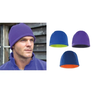 Result Winter Essentials Reversible Fleece Skull Hat (R374X) - Long Warm Cap - Picture 1 of 6