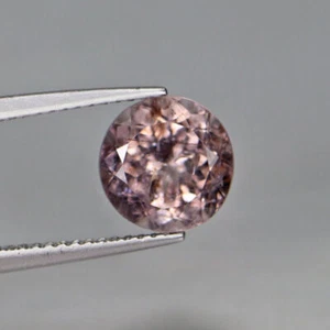 Exquisita piedra preciosa de turmalina natural de Mozambique sin calentar corte redondo de 3,08 quilates - Imagen 1 de 5