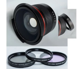 Elite HD Fischaugenobjektiv und 3-teiliges Filter-Kit für Panasonic NV-GS500 - Bild 1 von 12