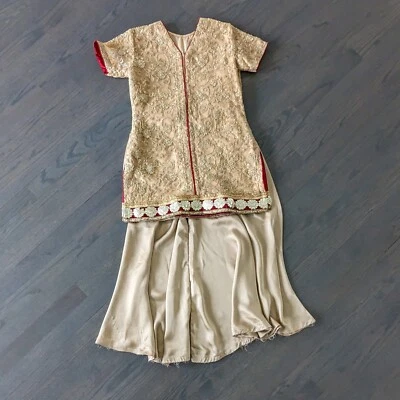 Conjunto estilo Sharara paquistaní de 2 piezas para niñas, 8-10 años Foto 1 de 4