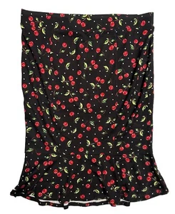 Torrid Retro Cherry Print Black High Waist Pencil Skirt Size 3x - Picture 1 of 6