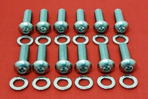 SBC CHEVY INTAKE MANIFOLD BOLTS KIT STAINLESS 283 305 327 350 400 TPI BUTTONHEAD - Picture 1 of 2
