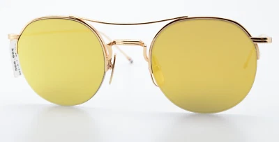 Gafas de sol Thom Browne TB 903 A T GLD 49 doradas brillantes pantuflas piloto de lujo Japón Foto 1 de 4