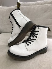 Doc Martin Boots White Patent Leather Children's Youth 2 US 1 UK 33 EU Delaney