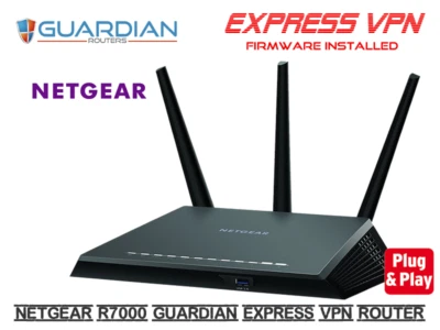Netgear Nighthawk R7000 Express VPN Router FAST LIGHTWAY Firmware Installed - Image 1 of 4