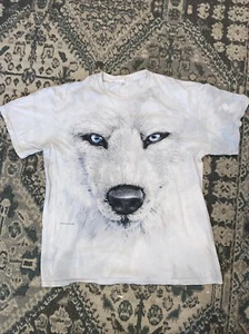 Camiseta White Wolf Face Para Hombres L Nevada Tie Dye David Penfound 2013 Ojo Azul #e28 - Imagen 1 de 8