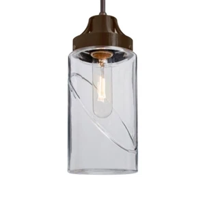 Besa Lighting Blink 1 Light Pendant, Bronze/Clear - 1JT-BLINKCL-BR - Picture 1 of 1