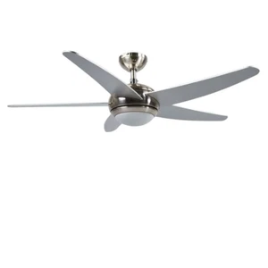 Deckenventilator LED Deckenlampe Starluna Anneka-Lampe mit Ventilator silber