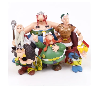 6 Figuren : Asterix Oberlix Julius Cäsar Miraculix Majestix Trouvadix PVC 5-8cm - Bild 1 von 4
