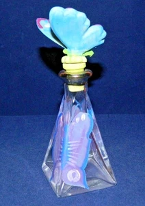 Botella de Perfume Limitada Real Italiana De Colección con Tapón de Mariposa Pintado a Mano - Imagen 1 de 4