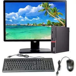 Lenovo Desktop Computer i5 8GB RAM 500GB HDD 20in LCD Windows 10 Home Wi-Fi Mini - Picture 1 of 8