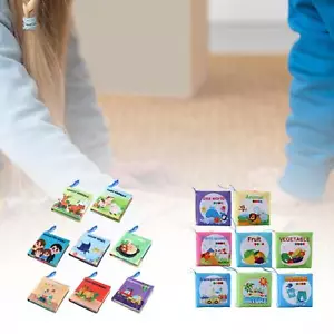 8 Pieces Soft Baby Book Toy Crinkle Cloth Books Developing Cognitive Skills - Picture 1 of 13