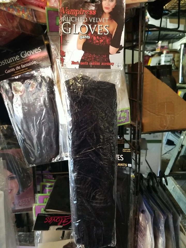 Guantes Largos Mujer Terciopelo Acanalado Brazo Dedo Fiesta Noche Codo Negro 50% DE DESCUENTO Foto 1 de 1