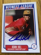 Adam Hill 2019 Midwest League All Star Signed Card