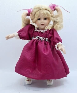 2005 Marie Osmond Tiny Tots HELENA 8" Porcelain Collector Doll w/Stand~B2-184 - Picture 1 of 6