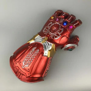 Avengers Endgame Thanos Iron Man Gauntlet PVC LED Kids Gloves Cosplay Halloween - Picture 1 of 8