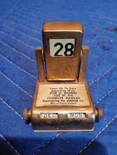 Vintage Vernon CO. CHANUTE KS Advertising Desk Calendar KEEP UP THE DATE