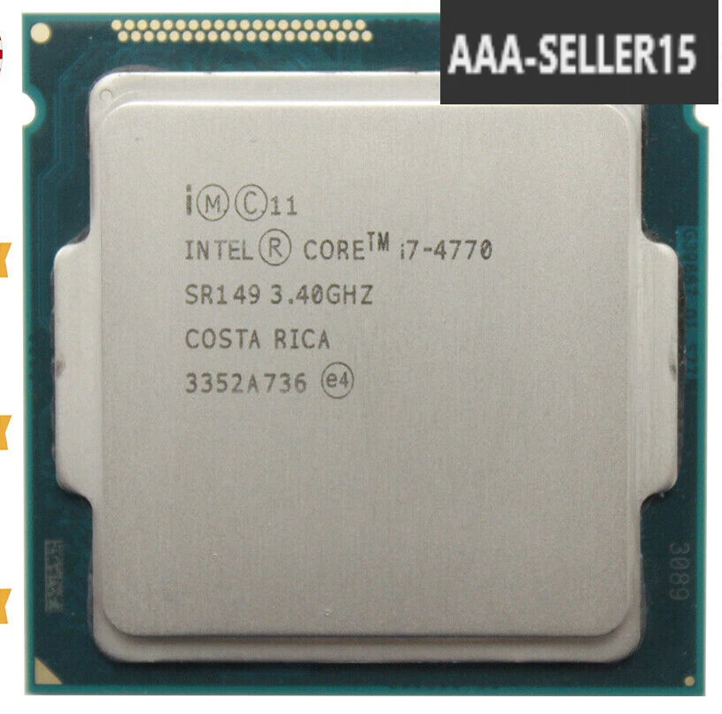 Intel 4th Gen Core i7-4770 SR149 3.40GHz (Turbo 3.90GHz) 4-Core 8M LGA-1150 CPU - Image 1 of 1