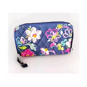 Vera Bradley Ribbons Accordion Wallet Retired Breast Cancer GUC - Picture 1 of 2
