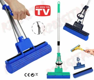 SCOPA MAGICA MOP ASSORBENTE ASTA RICHIUDIBILE SPAZZOLONE LAVA STRIZZA ASCIUGA - Foto 1 di 1