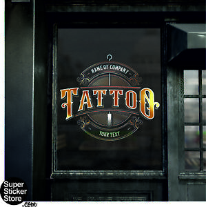 Tattoo Studio Window Stickers Wall Decal Vinyl Art Logo Advertising Retail Shop