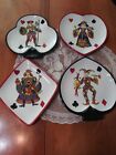 4 Playing Card Suit Snack Plates