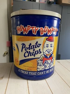 Vintage Original Humpty Dumpty Potato Chip Tin Bestels Can Co. 14” - Picture 1 of 15