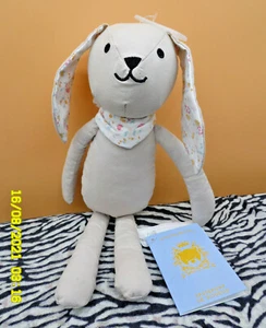 C/ DOUDOU BOUT'CHOU MONOPRIX LAPIN GRIS LIBERTY FLEUR 100% NEUF 3 DISPO - Picture 1 of 2
