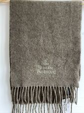 Vivienne  Westwood embroidered wool scarf Dark Khaki Colour