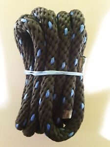 New 3/8" Black Braided 10' Feet Foot Nylon Rope