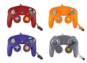 Lot Of 4 Orange Purple Red Silver Controllers For Wii Wii U Switch Gamecube Game - Picture 1 of 5