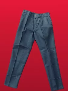 Pantalone uomo vintage Dee Cee taglia 30x30 grigio gamba dritta 100% cotone velluto a coste largo anni 90 - Foto 1 di 10
