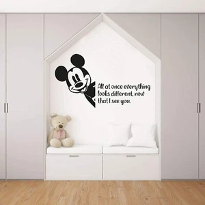 See You Quote Mickey Mouse Disney Home Room Wall Sticker Vinyl Art Decal Decors - Picture 1 of 6