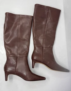 Steve Madden Womens DAGNE Solid Leather Knee-High Boots 6m- Brown - Picture 1 of 13