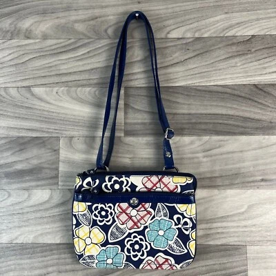 Relic Shoulder Bag Womens Blue Floral Canvas Dual Handle Inner Pocket Zip Beachy - Image 1 of 4