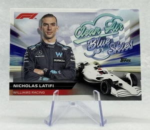 Nicholas Latifi 2022 Topps Clean Air Blue Skies #CABS-NL Williams Racing - Picture 1 of 2