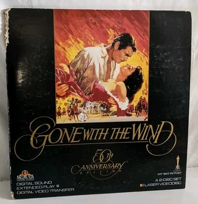 Gone With The Wind Laserdisc 50th Anniversary Edition 2 Disc Set ML101678 LD Foto 1 de 4