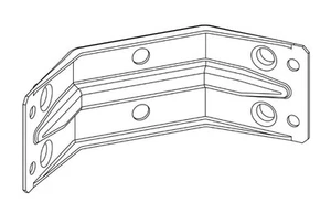 4 X Table Spare Part 122483 IKEA EKEDALEN Dining Extendable Corner Metal Bracket - Picture 1 of 1