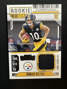 2024 Panini Contenders Football Rookie Ticket Jersey RTS-RWN Roman Wilson - Bild 1 von 2
