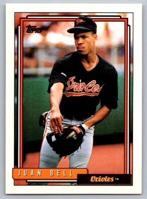 1992 Topps Juan Bell Baltimore Orioles #52 - Image 1 of 2