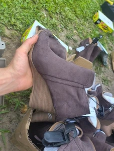 Time And True Memory Foam Damen Keilabsatz Stiefel grau - Bild 1 von 3