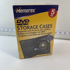 Memorex DVD Storage Cases (5-Pack) New in Package w/Labelmaker software included - Picture 1 of 4