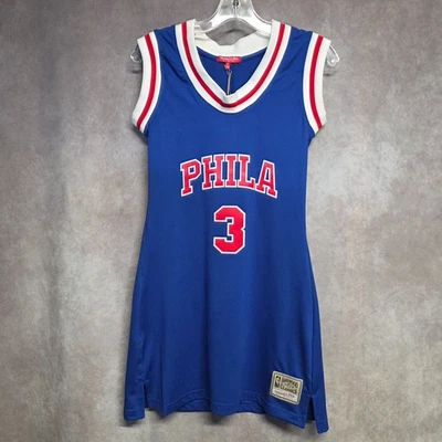 NWT Mitchell Ness Philadelphia 76ers Allen Iverson 3 Jersey Dress Womens S $115 - Image 1 of 4